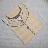 Sandle Color V Neck Cotton Printed Straight Cut Kurti